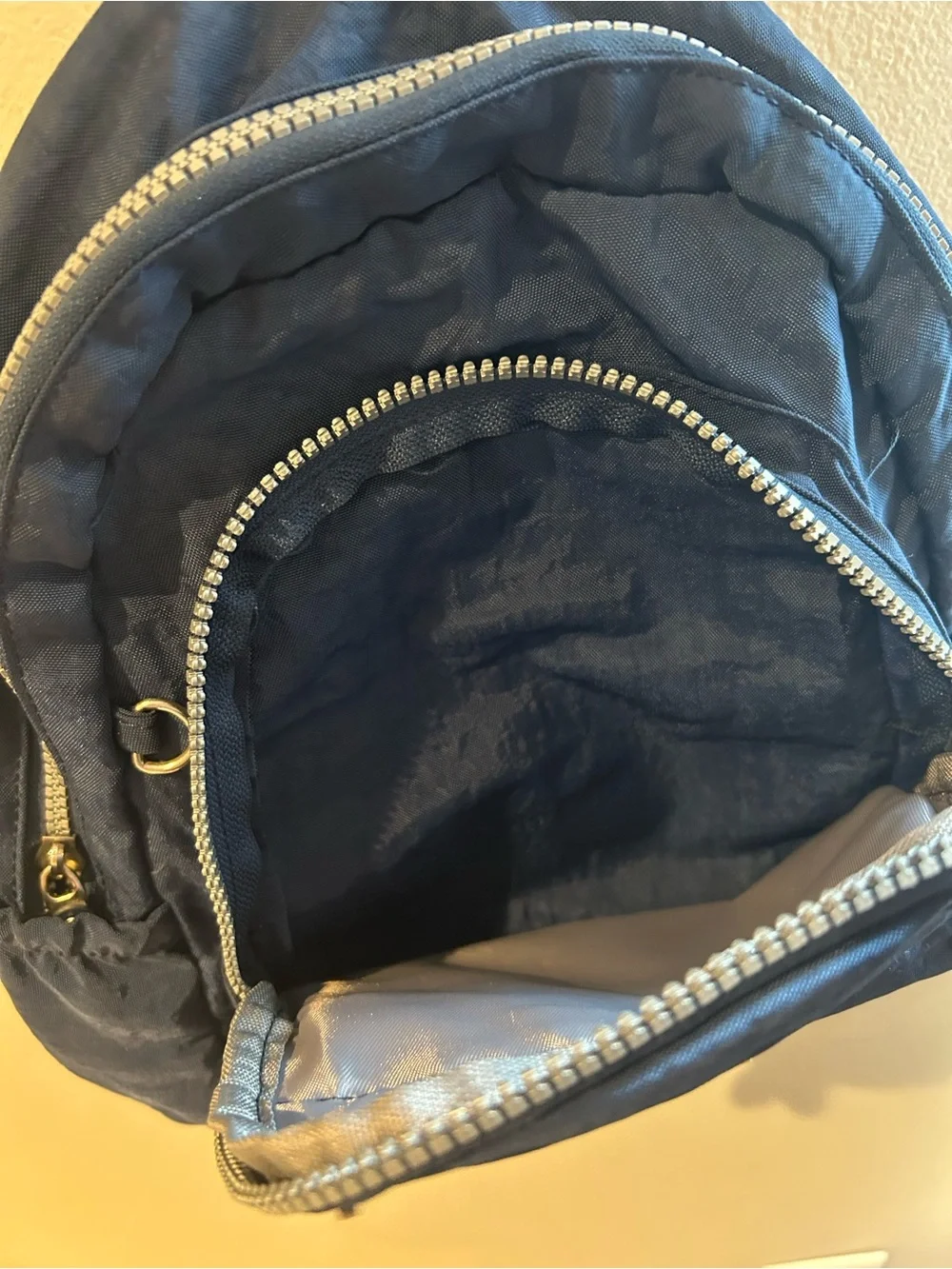 Small blue backpack